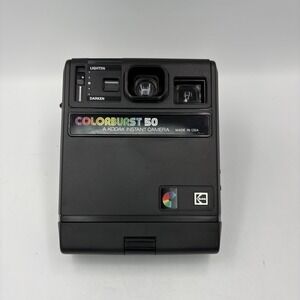 Vintage Kodak Colorburst 50 Instant Film Camera Black Made In USA Untested